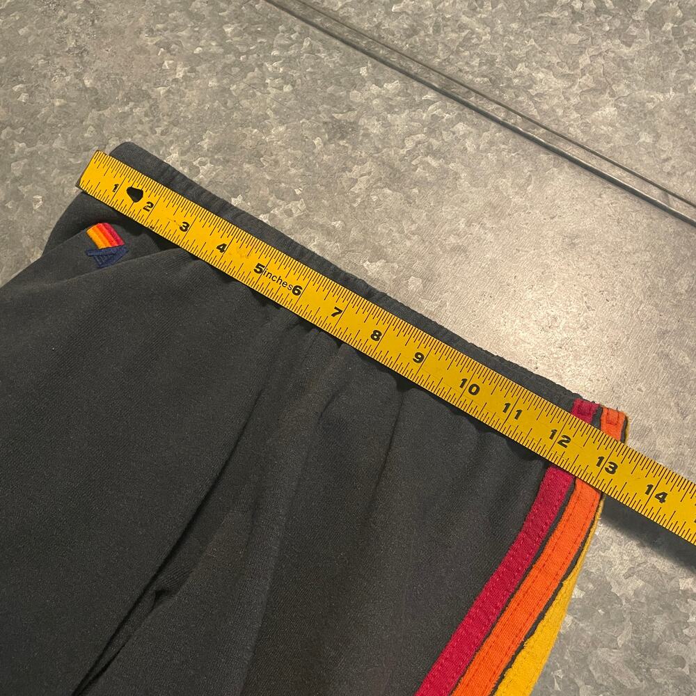 Aviator Nation 5 Stripe Charcoal Gray Sweatpants Womens Medium Athleisure Pants - Picture 8 of 11